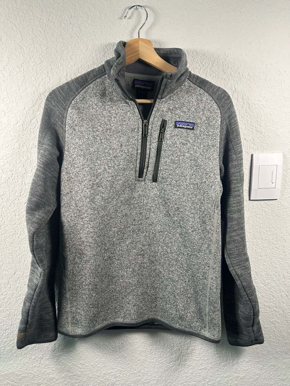 Men’s Patagonia Better Sweater 1/4-Zip Size S Gray